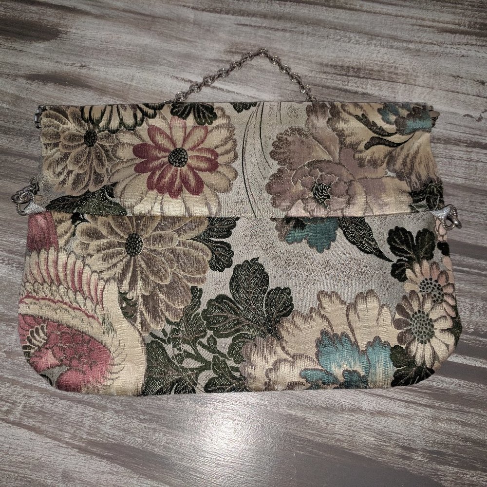 CHAKO Original Design Vintage Silk Kimono Clutch